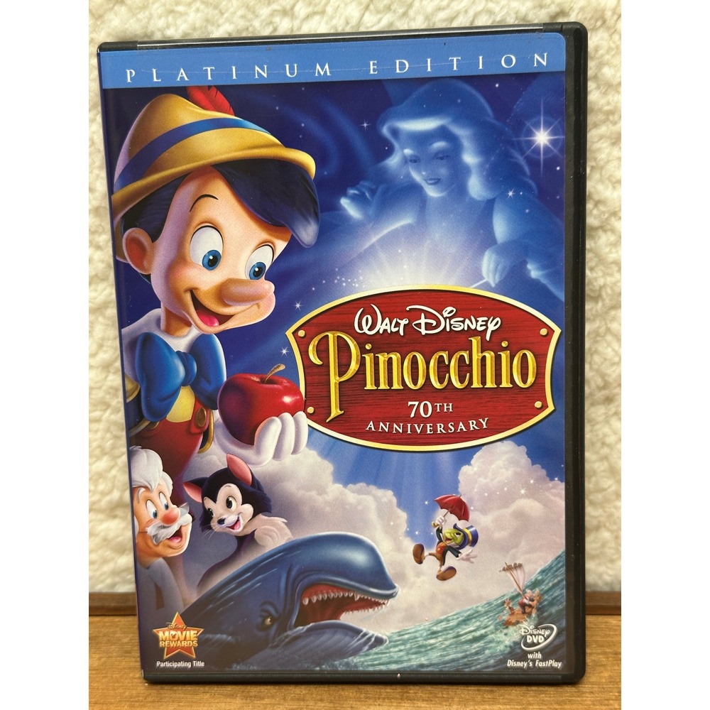 Disney Pinocchio DVD 70th Anniversary Platinum Edition 2-Disc Set 54390